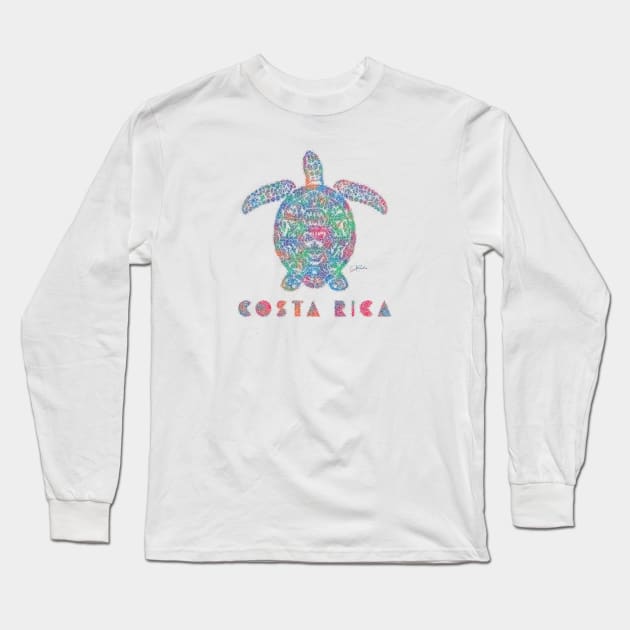 Costa Rica, Sea Turtle Long Sleeve T-Shirt by jcombs